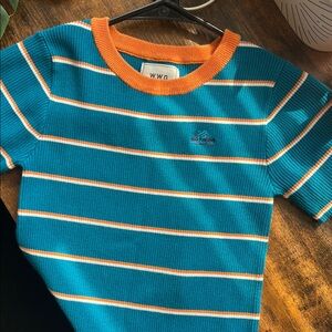 W.W.G Whos Who Gallery Vintage Japanese Striped Ringer Tee